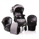 Cangaroo - Комбинирана детска количка NOBLE 3 в 1 - Черна