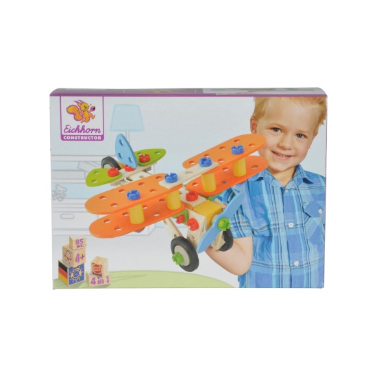 Eichhorn – Дървен конструктор 85 части, Самолет, 100039031 Eichhorn – Дървен конструктор 85 части, Самолет, 100039031