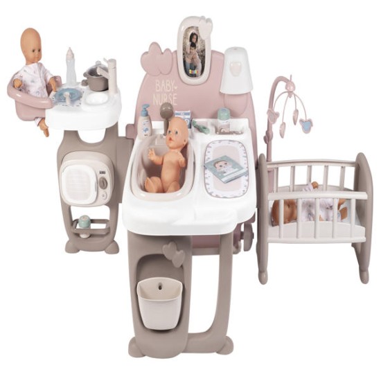 SMOBY-BABY NURSE- Голям център за кукли с кухня, баня, спалня и аксесоари