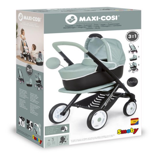 Smoby - Количка за кукли МAXI-COSI QUINNY 3 в 1 - МЕНТА Smoby - Количка за кукли МAXI-COSI QUINNY 3 в 1 - МЕНТА