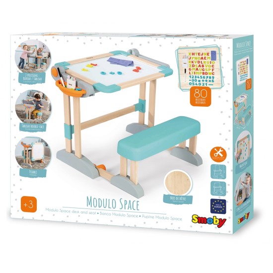 SMOBY - Детски сгъваем чин с две повърхности MODULO SPACE 2 в 1