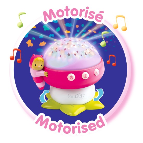 Smoby Cotoons - Детска музикална лампа прожектор – гъба
