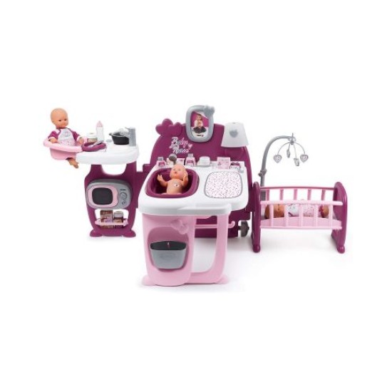 SMOBY-BABY NURSE- Голям център за кукли с кухня, баня, спалня и аксесоари