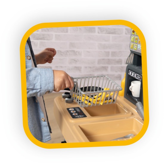 SMOBY - Детска кухня с ресторант и аксесоари 2 в 1 SMOBY - Детска кухня с ресторант и аксесоари 2 в 1
