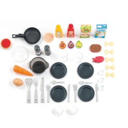 SMOBY - Детска кухня SMOBY TEFAL EVOLUTIVE KITCHEN GOURMET - С аксесоари, ефект на кипене и звуци