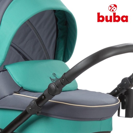 Buba - Бебешка количка 3в1 Buba Bella 755, Pewter-Green
