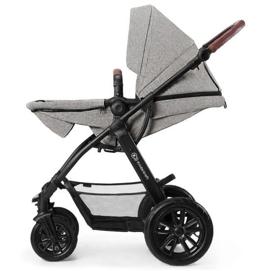 KinderKraft - Бебешка количка KinderKraft Xmoov, 3в1, Сива