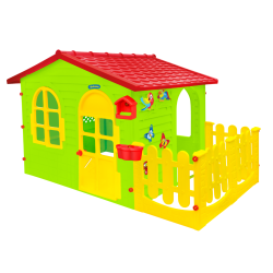 Mochtoys - КЪЩА С ОГРАДА И ДЪСКА ЗА РИСУВАНЕ 12243