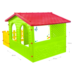 Mochtoys - КЪЩА С ОГРАДА И ДЪСКА ЗА РИСУВАНЕ 12243