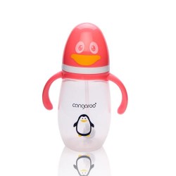 Cangaroo - PP Шише 300ml ПИНГВИН - C0564 - Розов Cangaroo - PP Шише 300ml ПИНГВИН - C0564 - Розов