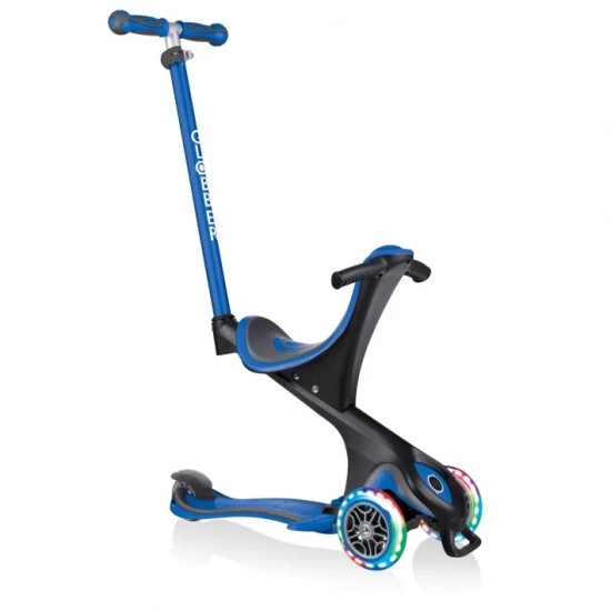 Тротинетка с родителски контрол 5 в 1 Globber Go Up Comfort Lights - синя Тротинетка с родителски контрол 5 в 1 Globber Go Up Comfort Lights - синя