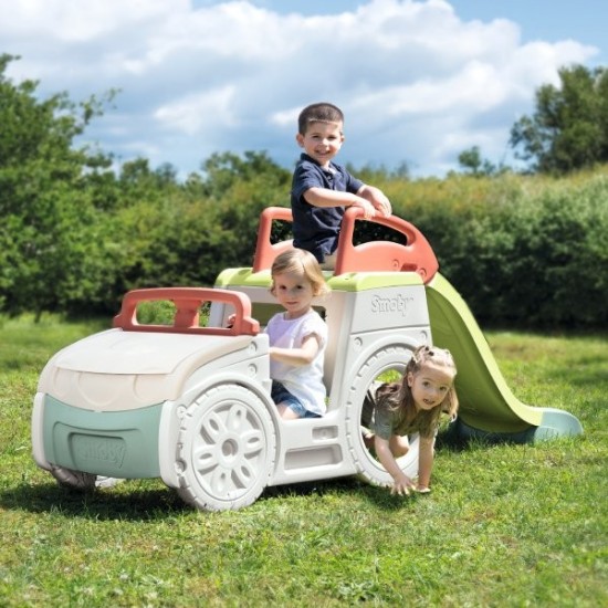 Smoby – Детски център кола с пързалка и пясъчник ADVENTURE CAR